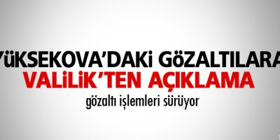 Yüksekova'daki gözaltılara valilikten açıklama