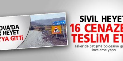 Yüksekova'lı sivil heyet 16 cenazeyi teslim etti