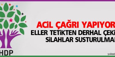 HDP'den acil çağrı, 'derhal...'