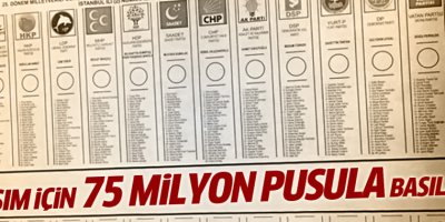 1 Kasım için 75 milyon pusula