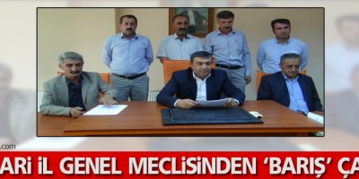 Hakkari il genel meclisinden 'barış' çağrısı