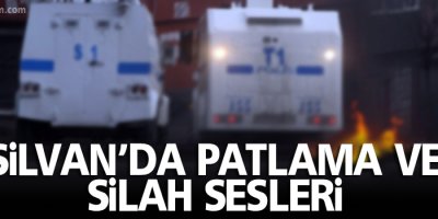 Silvan'da patlama ve silah sesleri