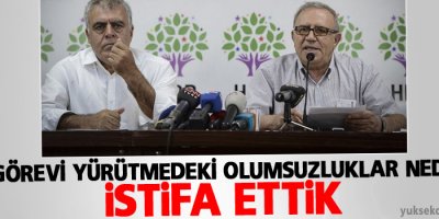 İstifa eden HDP'li bakanlar'dan açıklama