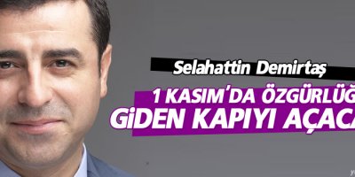Selahattin Demirtaş: 1 Kasım'da Özgürlüğe Giden Kapıyı Açacağız