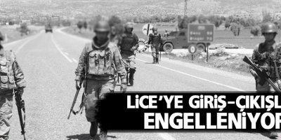 Lice'ye giriş çıkışlar engelleniyor