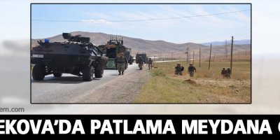 Yüksekova'da Askeri Aracın Geçişi Sırasında Patlama