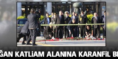 Erdoğan katliam alanına karanfil bıraktı