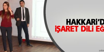Hakkari'de işaret dili eğitimi