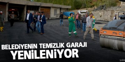 Belediyenin temizlik garajı yenileniyor