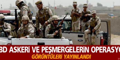 ABD askeri ve Peşmergelerin operasyon görüntüleri yayınlandı