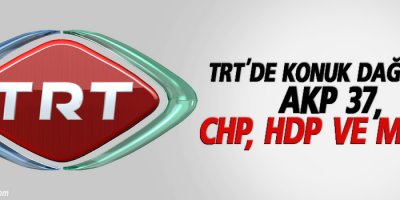 TRT'de konuk dağılımı: AKP 37, CHP, HDP ve MHP...