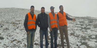 Berçelan yaylasına yılın ilk karı düştü