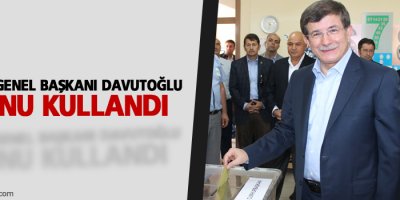 AK Parti Genel Başkanı Davutoğlu oyunu kullandı