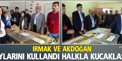 Irmak ve Akdoğan oylarını kullandı
