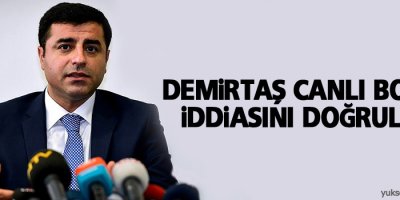 Demirtaş canlı bomba iddiasını doğruladı