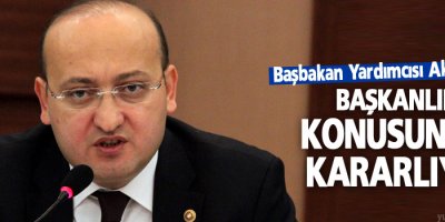 Akdoğan: Başkanlık konusunda kararlıyız