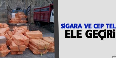Hakkari'de sigara ve cep telefonu ele geçirildi
