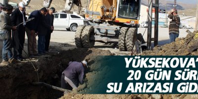 Yüksekova'da ki su arızası giderildi