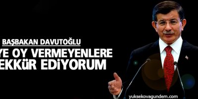 Davutoğlu: HDP’ye oy vermeyenlere teşekkür ediyorum