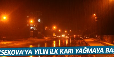 Yüksekova'da yılın ilk karı yağmaya başladı