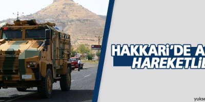Hakkari'de sınıra askeri sevkiyat