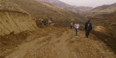 Esendere'de yol yapım çalışması