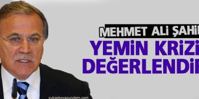 Mehmet Ali Şahin yemin krizini değerlendirdi