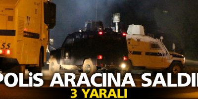 Diyarbakır’da polis aracına saldırı: 3 yaralı
