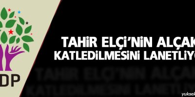 HDP: Tahir Elçi'nin alçakça katledilmesini lanetliyoruz