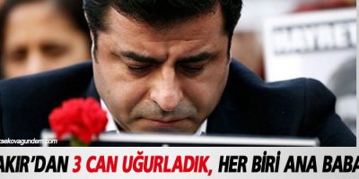 Demirtaş: Diyarbakır’dan 3 can uğurladık, her biri ana baba evladı