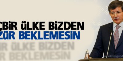 Davutoğlu: Hiçbir ülke bizden özür beklemesin