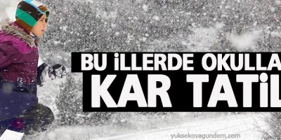 Beş kentte okullar tatil