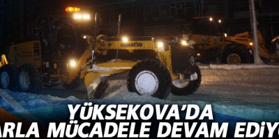 Yüksekova'da kar temizleme çalışmaları devam ediyor