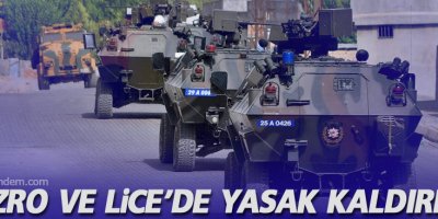 Hazro ve Lice'de sokağa çıkma yasağı kaldırıldı