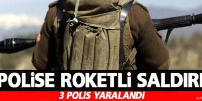 Polise roketli saldırı: 3 yaralı
