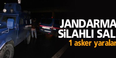 Jandarma'ya saldırı: 1 asker yaralandı