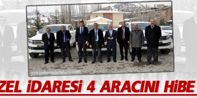 İl özel idaresi 4 aracını hibe etti