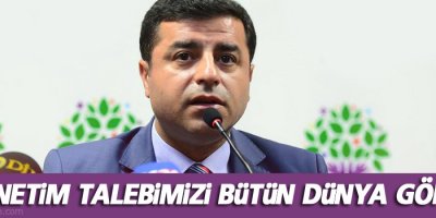 Demirtaş: Özyönetim talebimizi bütün dünya görmeli