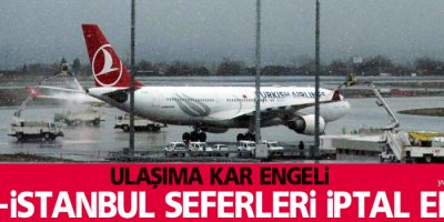 Ulaşımına kar engeli: Van-İstanbul seferleri iptal edildi