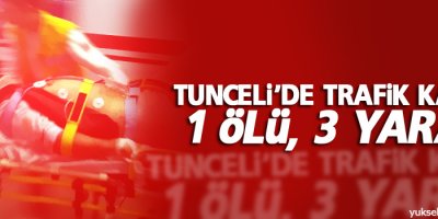 Tunceli'de trafik kazası: 1 ölü, 3 yaralı
