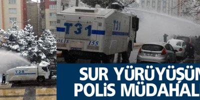 Yürüyüşe polis müdahelesi