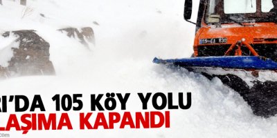 Ağrı'da 105 köy yolu ulaşıma kapandı
