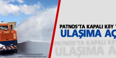 Patnos'ta kapalı köy yolları açıldı