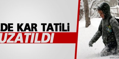O ilde eğitime kar tatili uzatıldı