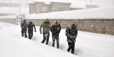 Yüksekova'da kar yağışı