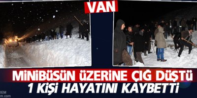 Van'da minibüsün üzerine çığ düştü: 1 ölü