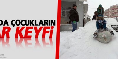 Çocukların kar keyfi