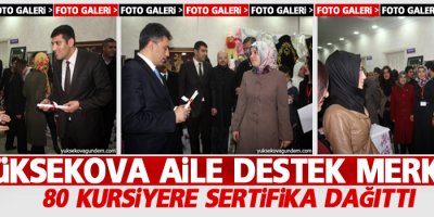 Aile Destek Merkezi 80 Kursiyere sertifika dağıttı