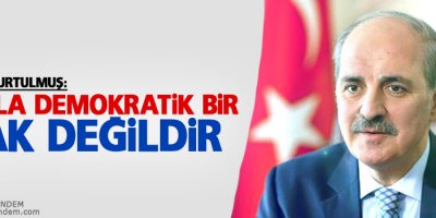 Kurtulmuş: O asla demokratik bir hak değildir