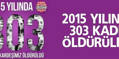 2015 yılında 303 kadın öldürüldü!